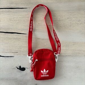 Adidas Red Crossbody Pouch Bag